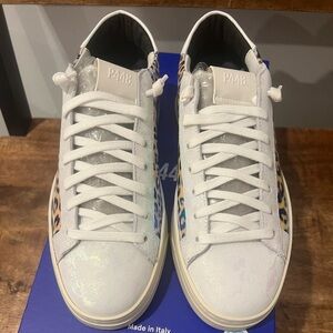 NIB/ P448 Women’s Jack Leopard Hologram Low Top Sneaker EU 37